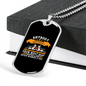 Never Washed a Dog Yellow Necklace Stainless Steel or 18k Gold Dog Tag 24" Chain-Express Your Love Gifts