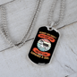 Never Washed Orange Necklace Stainless Steel or 18k Gold Dog Tag 24" Chain-Express Your Love Gifts