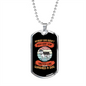 Never Washed Orange Necklace Stainless Steel or 18k Gold Dog Tag 24" Chain-Express Your Love Gifts