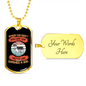 Never Washed Orange Necklace Stainless Steel or 18k Gold Dog Tag 24" Chain-Express Your Love Gifts