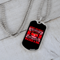 Never Washed Red Necklace Stainless Steel or 18k Gold Dog Tag 24" Chain-Express Your Love Gifts