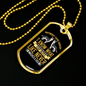 Never Washed Yellow Necklace Stainless Steel or 18k Gold Dog Tag 24" Chain-Express Your Love Gifts