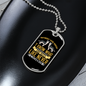 Never Washed Yellow Necklace Stainless Steel or 18k Gold Dog Tag 24" Chain-Express Your Love Gifts