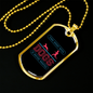 Never Wasted Necklace Stainless Steel or 18k Gold Dog Tag 24" Chain-Express Your Love Gifts
