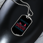 Never Wasted Necklace Stainless Steel or 18k Gold Dog Tag 24" Chain-Express Your Love Gifts