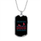 Never Wasted Necklace Stainless Steel or 18k Gold Dog Tag 24" Chain-Express Your Love Gifts