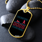 Never Wasted Necklace Stainless Steel or 18k Gold Dog Tag 24" Chain-Express Your Love Gifts
