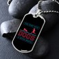 Never Wasted Necklace Stainless Steel or 18k Gold Dog Tag 24" Chain-Express Your Love Gifts