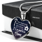New Beginnings Necklace Stainless Steel or 18k Gold Heart 18-22"-Express Your Love Gifts