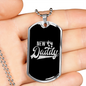 New Daddy Dog Tag Stainless Steel or 18k Gold 24" Chain-Express Your Love Gifts