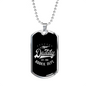 New Daddy Rookie Dept. Dog Tag Stainless Steel or 18k Gold 24" Chain-Express Your Love Gifts