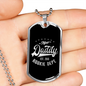 New Daddy Rookie Dept. Dog Tag Stainless Steel or 18k Gold 24" Chain-Express Your Love Gifts