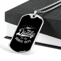New Daddy Rookie Dept. Dog Tag Stainless Steel or 18k Gold 24" Chain-Express Your Love Gifts