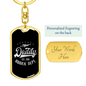 New Daddy Rookie Dept. Swivel Keychain Dog Tag Stainless Steel or 18k Gold-Express Your Love Gifts
