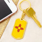 New Mexico State Flag Keychain Dog Tag Stainless Steel or 18k Gold-Express Your Love Gifts