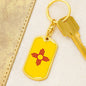 New Mexico State Flag Keychain Dog Tag Stainless Steel or 18k Gold-Express Your Love Gifts