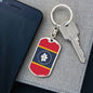 New Mississippi Magnolia Flag Keychain Dog Tag Stainless Steel or 18k Gold-Express Your Love Gifts