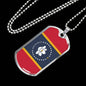 New Mississippi Magnolia Flag Necklace Stainless Steel or 18k Gold Dog Tag w 24" Chain-Express Your Love Gifts