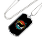 Newfoundland Necklace Stainless Steel or 18k Gold Dog Tag 24" Chain-Express Your Love Gifts