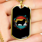 Newfoundland Necklace Stainless Steel or 18k Gold Dog Tag 24" Chain-Express Your Love Gifts