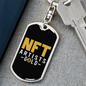NFT Artists Gold Crypto Keychain Stainless Steel or 18k Gold Dog Tag Keyring-Express Your Love Gifts