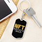 NFT Artists Gold Crypto Keychain Stainless Steel or 18k Gold Dog Tag Keyring-Express Your Love Gifts