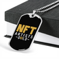 NFT Artists Gold Crypto Necklace Stainless Steel or 18k Gold Dog Tag 24" Chain-Express Your Love Gifts