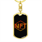 NFT Crypto Guru Crypto Keychain Stainless Steel or 18k Gold Dog Tag Keyring-Express Your Love Gifts