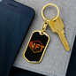 NFT Crypto Guru Crypto Keychain Stainless Steel or 18k Gold Dog Tag Keyring-Express Your Love Gifts