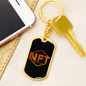 NFT Crypto Guru Crypto Keychain Stainless Steel or 18k Gold Dog Tag Keyring-Express Your Love Gifts