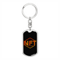NFT Crypto Guru Crypto Keychain Stainless Steel or 18k Gold Dog Tag Keyring-Express Your Love Gifts
