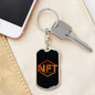 NFT Crypto Guru Crypto Keychain Stainless Steel or 18k Gold Dog Tag Keyring-Express Your Love Gifts