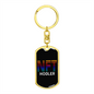NFT Hodler Crypto Keychain Stainless Steel or 18k Gold Dog Tag Keyring-Express Your Love Gifts