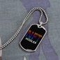 NFT Hodler Crypto Necklace Stainless Steel or 18k Gold Dog Tag 24" Chain-Express Your Love Gifts