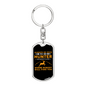 Nice To Be Hunter Keychain Stainless Steel or 18k Gold Dog Tag Keyring-Express Your Love Gifts