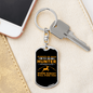 Nice To Be Hunter Keychain Stainless Steel or 18k Gold Dog Tag Keyring-Express Your Love Gifts
