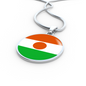 Niger Flag Necklace Circle Pendant Stainless Steel or 18k Gold 18-22"-Express Your Love Gifts