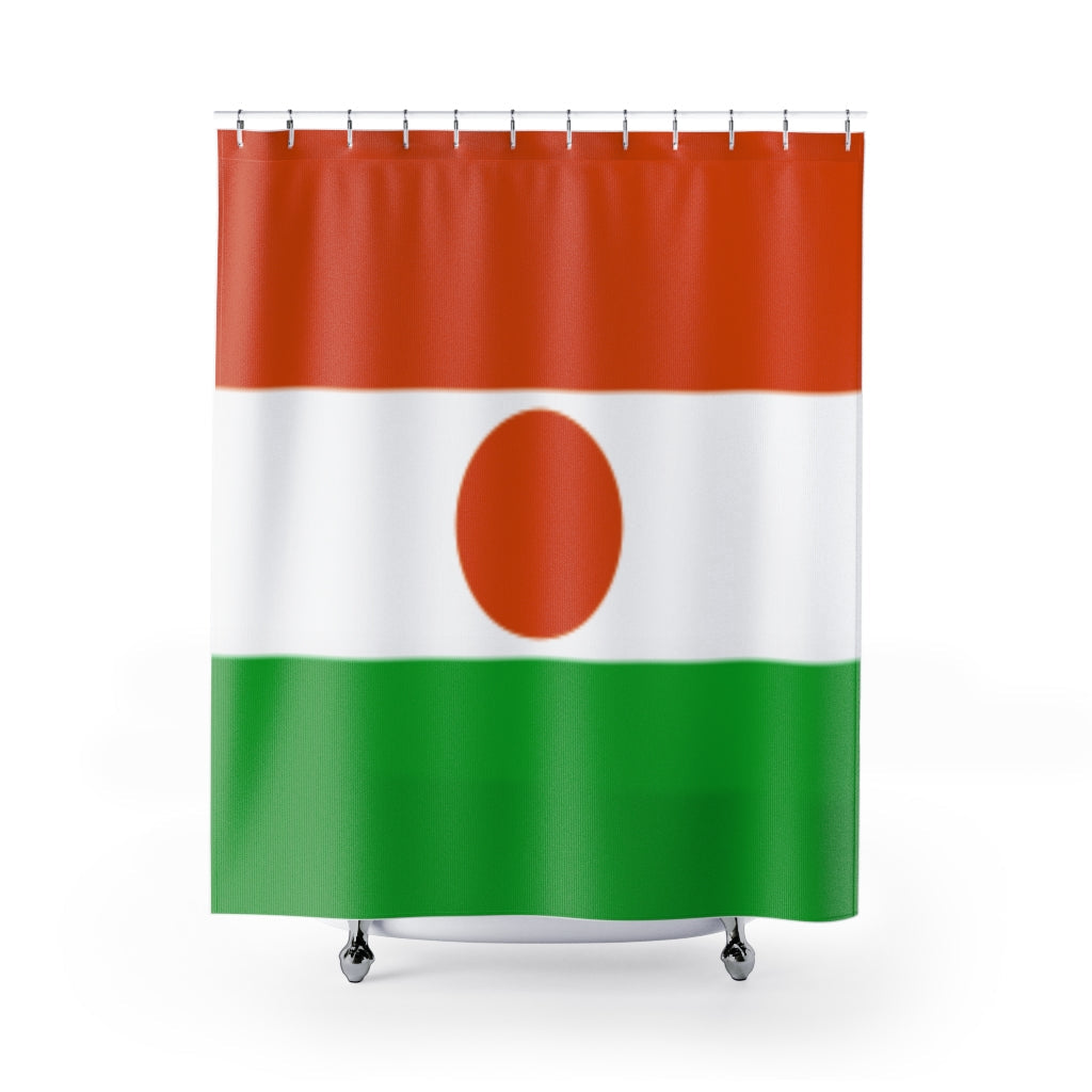 Niger Flag Stylish Design 71" x 74" Elegant Waterproof Shower Curtain for a Spa-like Bathroom Paradise Exceptional Craftsmanship-Express Your Love Gifts