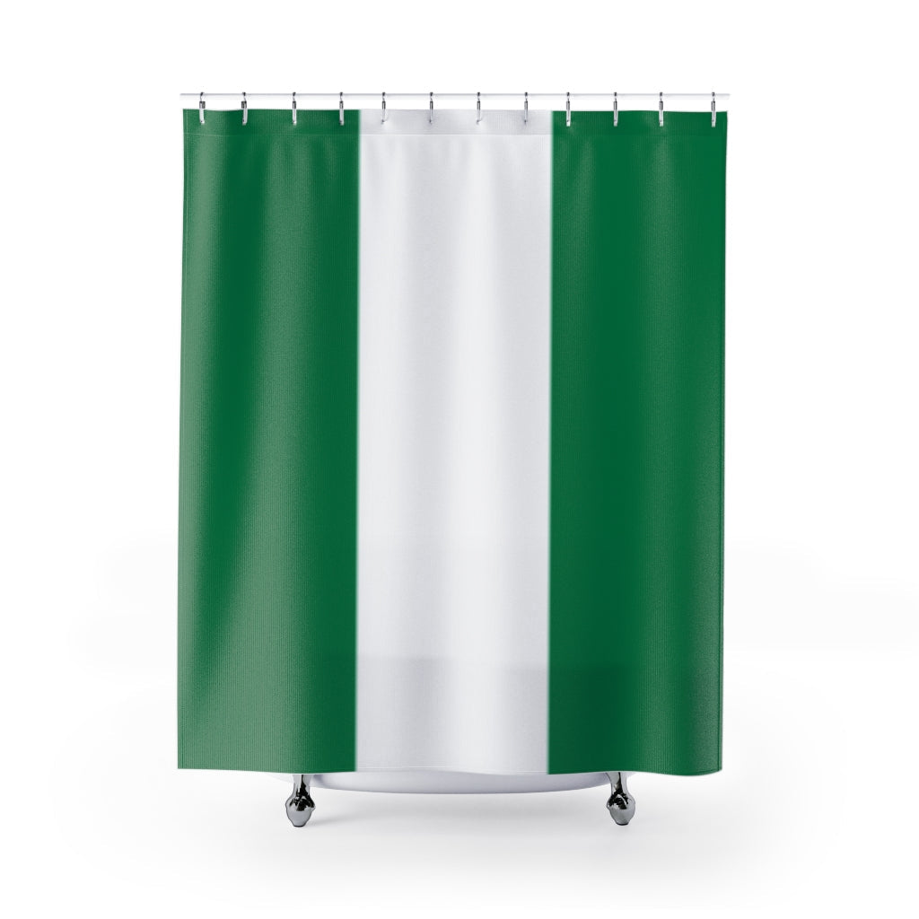 Nigeria Flag Stylish Design 71" x 74" Elegant Waterproof Shower Curtain for a Spa-like Bathroom Paradise Exceptional Craftsmanship-Express Your Love Gifts