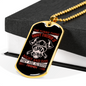 Night And Day Firemen Firefighter Gift Stainless Steel or 18k Gold Dog Tag 24" Chain-Express Your Love Gifts