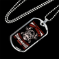 Night And Day Firemen Firefighter Gift Stainless Steel or 18k Gold Dog Tag 24" Chain-Express Your Love Gifts
