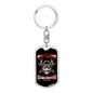 Night And Day Firemen Firefighter Keychain Stainless Steel or 18k Gold Dog Tag Keyring-Express Your Love Gifts