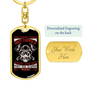Night And Day Firemen Firefighter Keychain Stainless Steel or 18k Gold Dog Tag Keyring-Express Your Love Gifts