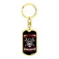Night And Day Firemen Firefighter Keychain Stainless Steel or 18k Gold Dog Tag Keyring-Express Your Love Gifts