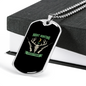 Night Hunting Is Everything Hunting Necklace Stainless Steel or 18k Gold Dog Tag 24"-Express Your Love Gifts