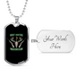 Night Hunting Is Everything Hunting Necklace Stainless Steel or 18k Gold Dog Tag 24"-Express Your Love Gifts