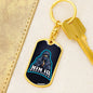 Ninja Keychain Dog Tag Stainless Steel or 18k Gold-Express Your Love Gifts