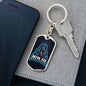 Ninja Keychain Dog Tag Stainless Steel or 18k Gold-Express Your Love Gifts
