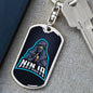 Ninja Keychain Dog Tag Stainless Steel or 18k Gold-Express Your Love Gifts