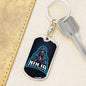 Ninja Keychain Dog Tag Stainless Steel or 18k Gold-Express Your Love Gifts